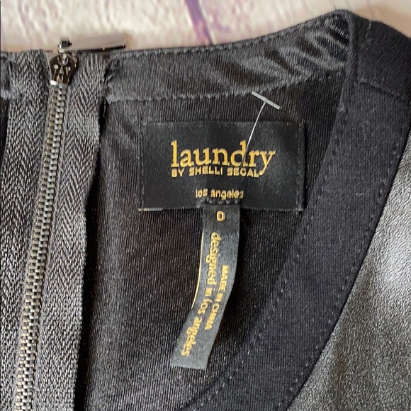 Laundry Shelli Segal faux leather cut out sheath - Picture 6 of 8